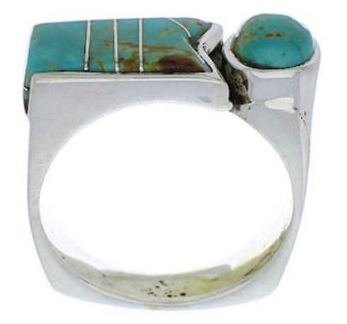 Authentic Sterling Silver And Turquoise Ring Size 8-3/4 UX39661